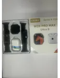 Ceas inteligent W26 Ultra Max negru cu căști