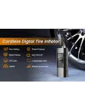 Compresor Auto portabil F7112, Wireless,Afisaj LED, Negru
