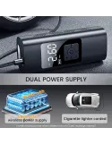 Compresor Auto portabil F7112, Wireless,Afisaj LED, Negru