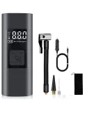 Compresor Auto portabil F7112, Wireless,Afisaj LED, Negru