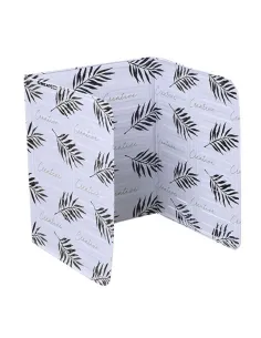 Set 2 x Protectie aragaz antistropire pentru gatit alb model frunza