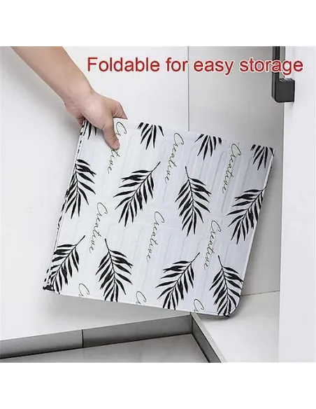 Set 2 x Protectie aragaz antistropire pentru gatit alb model frunza