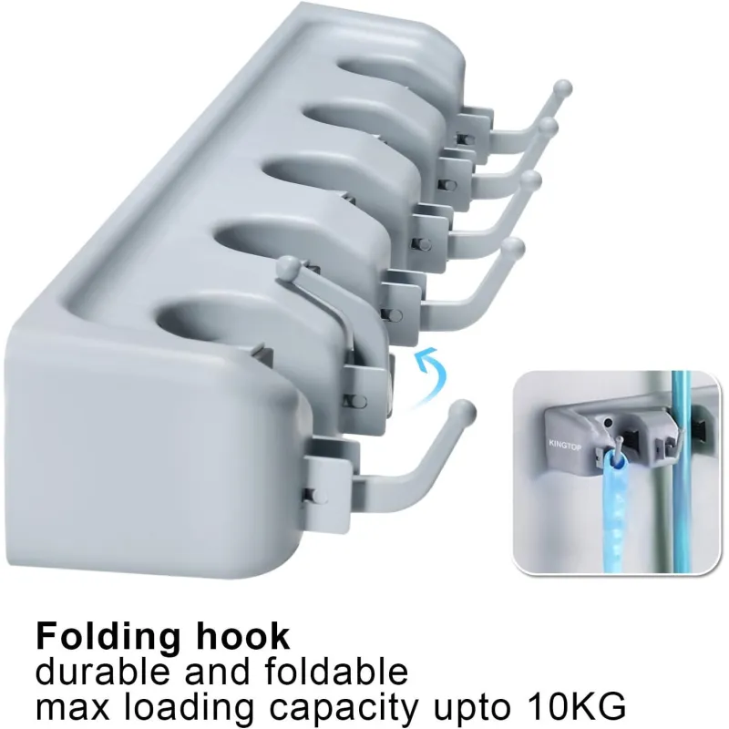Suport de perete cu 5 sloturi si 6 carlige multifunctionale