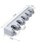Suport de perete cu 5 sloturi si 6 carlige multifunctionale