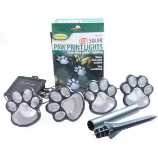 Set 4 Lămpi Solare Paw Print – Iluminare Decorativă cu Labuțe 2