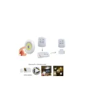 Set 3 lampi LED 3W COB cu telecomanda