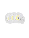 Set 3 lampi LED 3W COB cu telecomanda