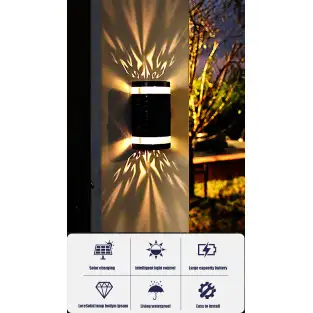 Lampă solară de perete cu panou solar IP65 2