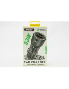 Incarcator auto cu priza dubla 55w ANDOWL Q-CD712