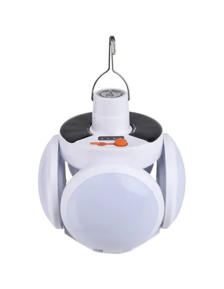 Lampa solara, pliabila, prindere carlig cu 5 moduri de iluminare culoare alb