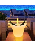 Frapieră cu boxă Bluetooth LED-uri ritmice, Capacitate 5L – Pentru Șampanie și Vin