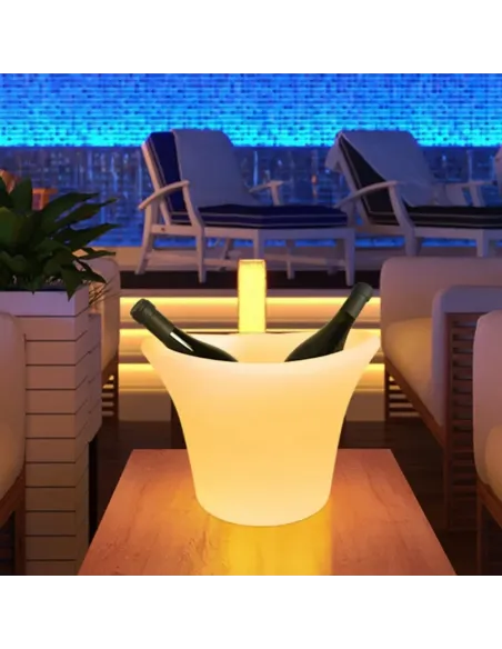 Frapieră cu boxă Bluetooth LED-uri ritmice, Capacitate 5L – Pentru Șampanie și Vin