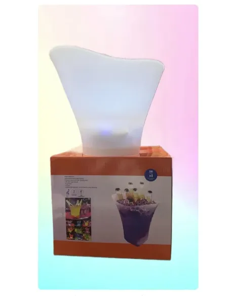 Frapieră cu boxă Bluetooth LED-uri ritmice, Capacitate 5L – Pentru Șampanie și Vin