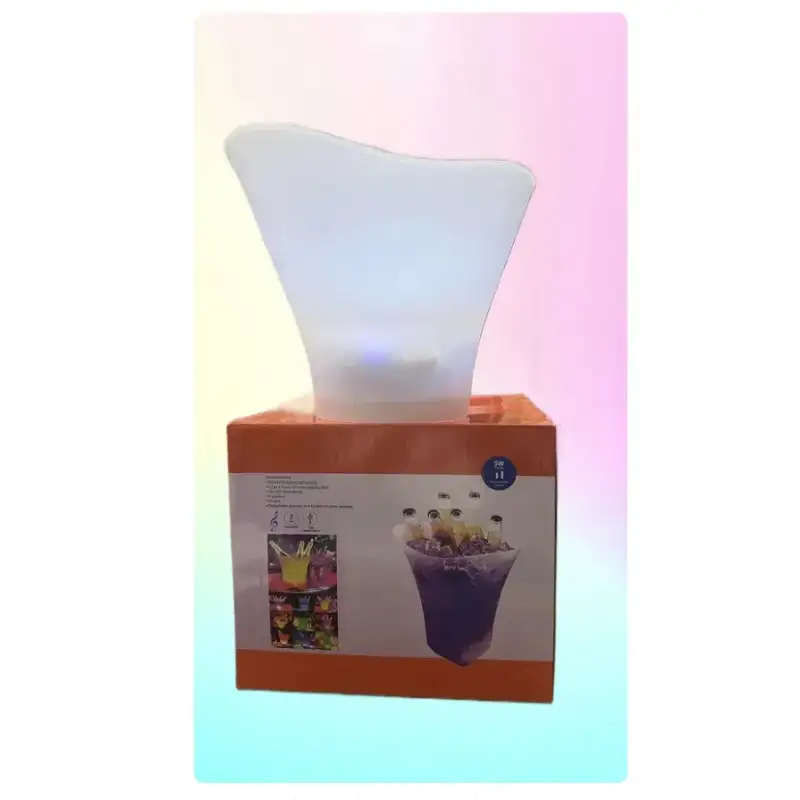 Frapieră cu boxă Bluetooth LED-uri ritmice, Capacitate 7L – Pentru Șampanie și Vin