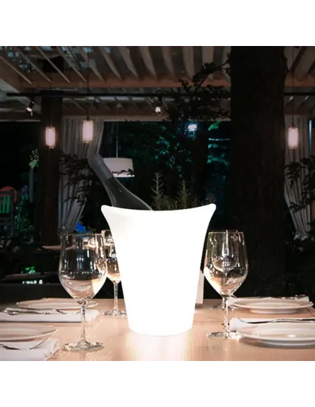 Frapieră cu boxă Bluetooth LED-uri ritmice, Capacitate 7L – Pentru Șampanie și Vin