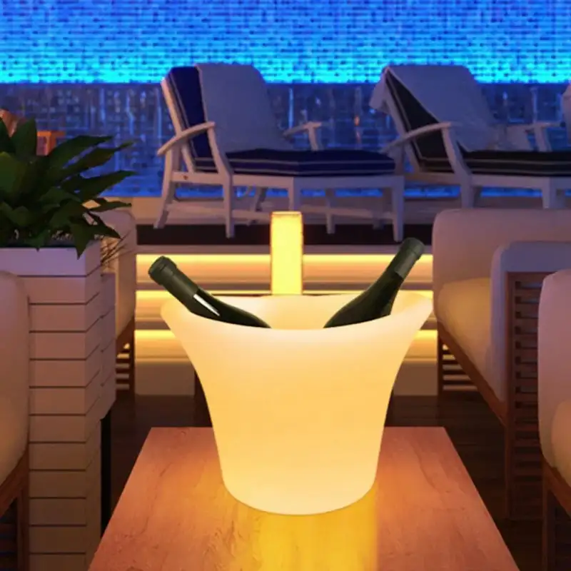 Frapieră cu boxă Bluetooth LED-uri ritmice, Capacitate 7L – Pentru Șampanie și Vin