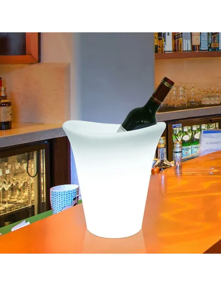 Frapieră cu boxă Bluetooth LED-uri ritmice, Capacitate 7L – Pentru Șampanie și Vin