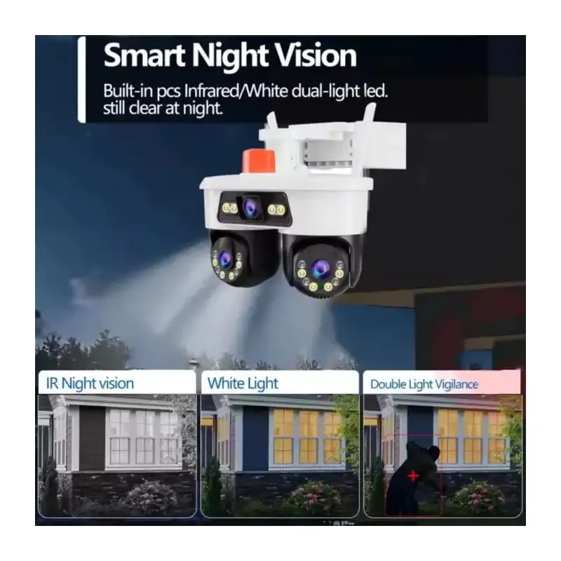 Cameră Supraveghere WiFi Jortan 9MP, 3 Lentile, Cap Dublu – Vizibilitate Panoramică 360° Jortan8