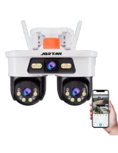 Cameră Supraveghere WiFi Jortan 9MP, 3 Lentile, Cap Dublu – Vizibilitate Panoramică 360° Jortan8