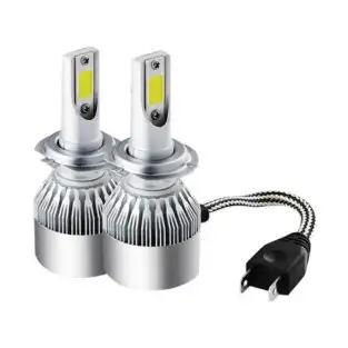 Set 2 becuri auto led C6 H7 lumina alba 6500K 36W