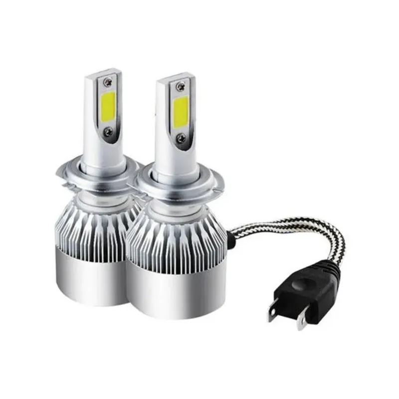Set 2 becuri auto led C6 H7 lumina alba 6500K 36W