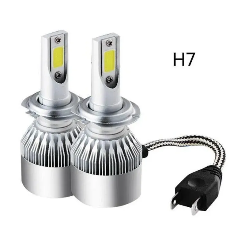 Set 2 becuri auto led C6 H7 lumina alba 6500K 36W