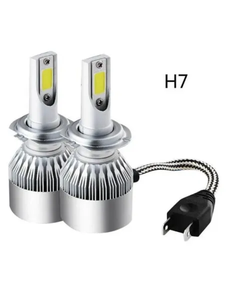 Set 2 becuri auto led C6 H7 lumina alba 6500K 36W