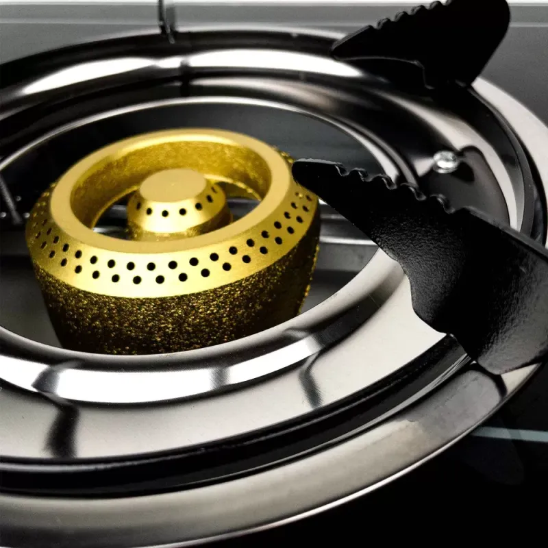 Aragaz ERTONE MN-1102, 2 Arzatoare din fonta, sticla securizata, aprindere pe quartz, negru,