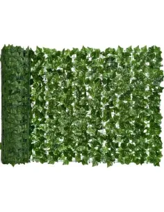 Gard artificial verde cu frunze, 300x100cm