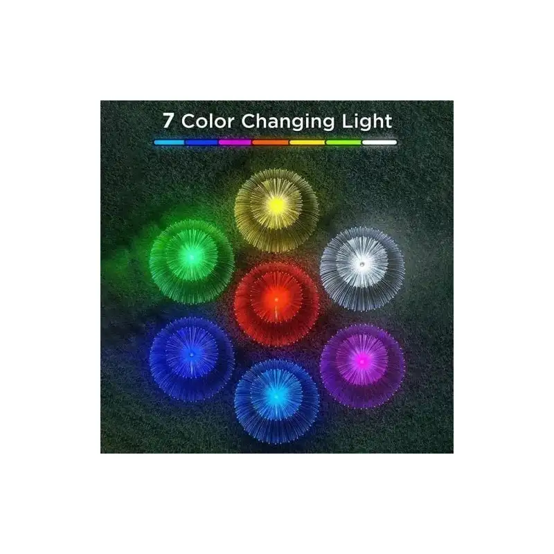 Set 2 x Lampa solara tip meduza cu fibra optica LED RGB