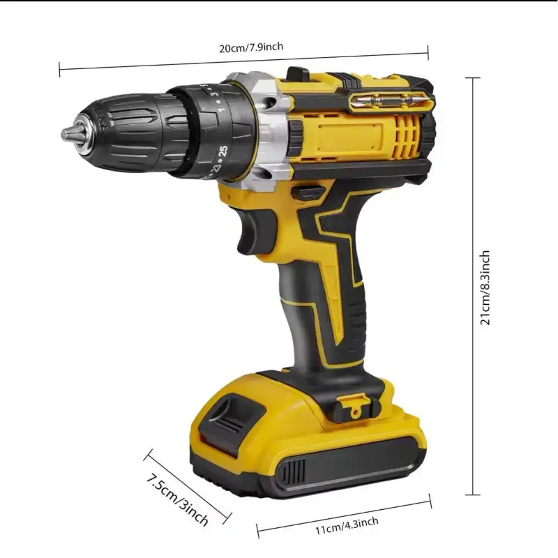Bormașină 36V Li-Ion cu 2 Baterii, 2 Trepte de Viteză, 350/1350 RPM, Mandrină Automată