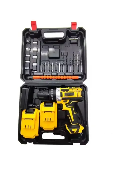 Bormașină 36V Li-Ion cu 2 Baterii, 2 Trepte de Viteză, 350/1350 RPM, Mandrină Automată