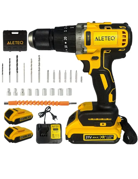 Bormașină 36V Li-Ion cu 2 Baterii, 2 Trepte de Viteză, 350/1350 RPM, Mandrină Automată