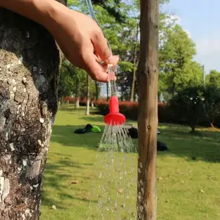 Dus portabil pentru camping, capacitate 20L, cu supapa si maner 2