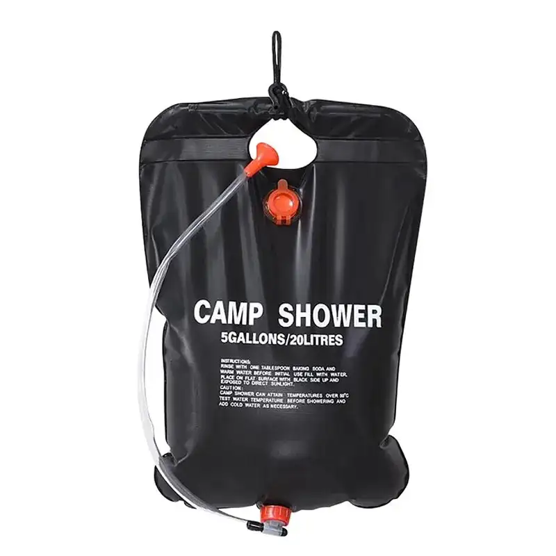Dus portabil pentru camping, capacitate 20L, cu supapa si maner