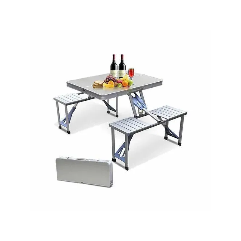 Masa pliabila tip geamantan pentru picnic, din aluminiu