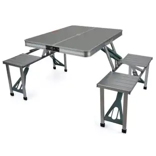 Masa pliabila tip geamantan pentru picnic, din aluminiu