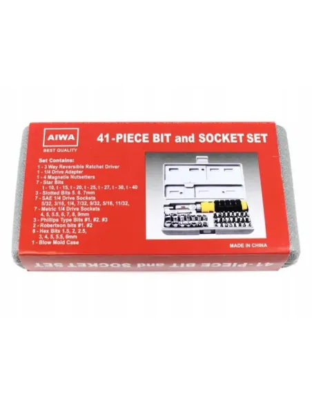 Kit surubelnita cu 41 bucati, Negru/Argintiu