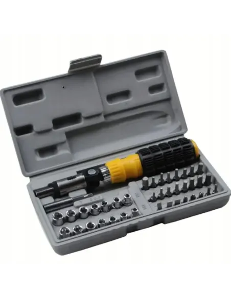 Kit surubelnita cu 41 bucati, Negru/Argintiu