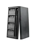Kit surubelnita de precizie cu biti 24 in 1, capete magnetice, plastic si metal, Negru-Argintiu. cod 6024