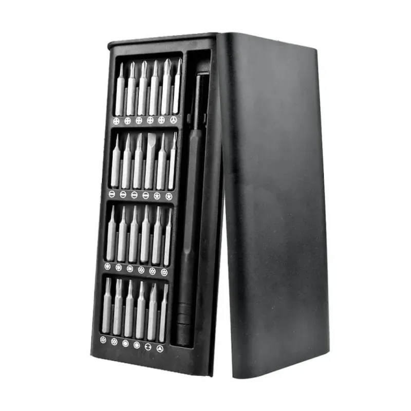 Kit surubelnita de precizie cu biti 24 in 1, capete magnetice, plastic si metal, Negru-Argintiu. cod 6024