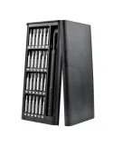 Kit surubelnita de precizie cu biti 24 in 1, capete magnetice, plastic si metal, Negru-Argintiu. cod 6024