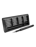 Kit surubelnita de precizie cu biti 24 in 1, capete magnetice, plastic si metal, Negru-Argintiu. cod 6024