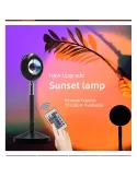 Lampă Proiector LED cu Efect de Apus + 15 Culori, USB & Telecomandă