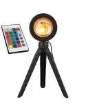 Lampă Proiector LED cu Efect de Apus + 15 Culori, USB & Telecomandă