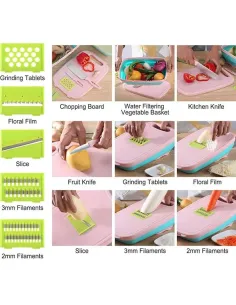 Răzătoare pliabilă 6 în 1 cu recipient colector 2