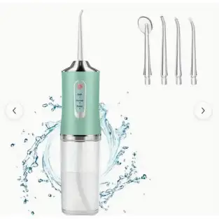 Irigator Bucal Portabil cu 3 Niveluri de Presiune, 4 Capete – Curățare 360° pentru Dinți și Gingii