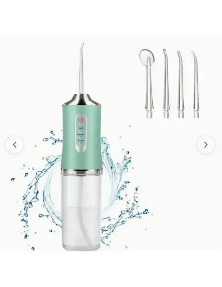 Irigator Bucal Portabil cu 3 Niveluri de Presiune, 4 Capete – Curățare 360° pentru Dinți și Gingii