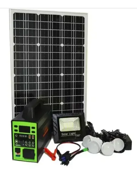 Kit sistem solar GD-150L , Invertor 220V 150W, Panou fotovoltaic 40W, cu 4 Becuri si Proiector LED
