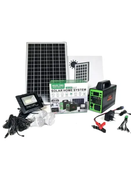 Kit sistem solar GD-150L , Invertor 220V 150W, Panou fotovoltaic 40W, cu 4 Becuri si Proiector LED